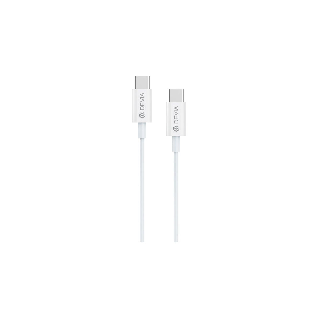 Devia - 1.2m (3A) Type C to Type C Cable - White